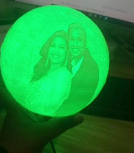 Personalized Multicolor 3D Moon Lamp  (with remote)