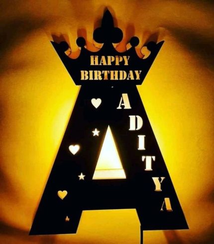 Personalized Wooden Single Letter Lamp