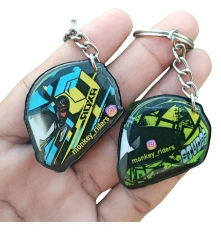 Personalized Helmet gel key chain
