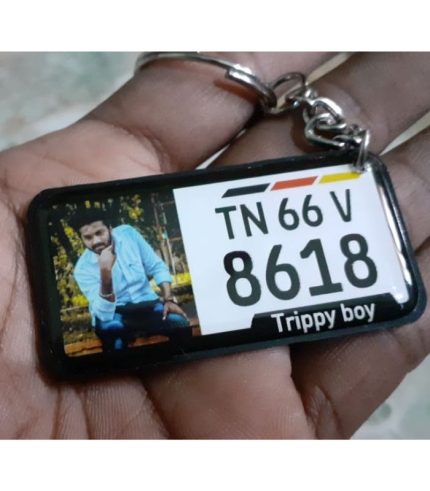 Personalized Number Plate Photo/Logo Gel keychain